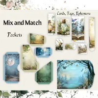 Whimsical Forest Fantasy Junk Journal Pack – Printable Ephemera & Elements Bundle – Image 4