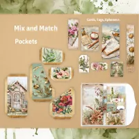 Herbalist Junk Journal Kit | Folios, Pockets, Tags, Ephemera & Cards | Printable Digital Download  – Image 3