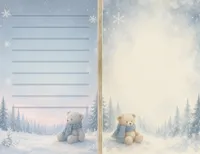 Blue Bear Christmas Junk Journal Papers - Vintage- for Holiday Crafting! – Image 5