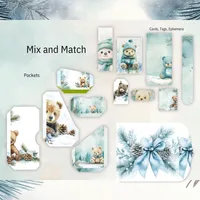 Blue Bear Christmas Junk Journal Elements – Whimsical Ephemera and more for Holiday Journals & Crafts! – Image 4