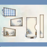 Blue Bear Christmas Junk Journal Elements – Whimsical Ephemera and more for Holiday Journals & Crafts! – Image 3
