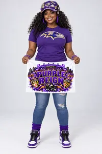 Flock Towels  – Purple Reign