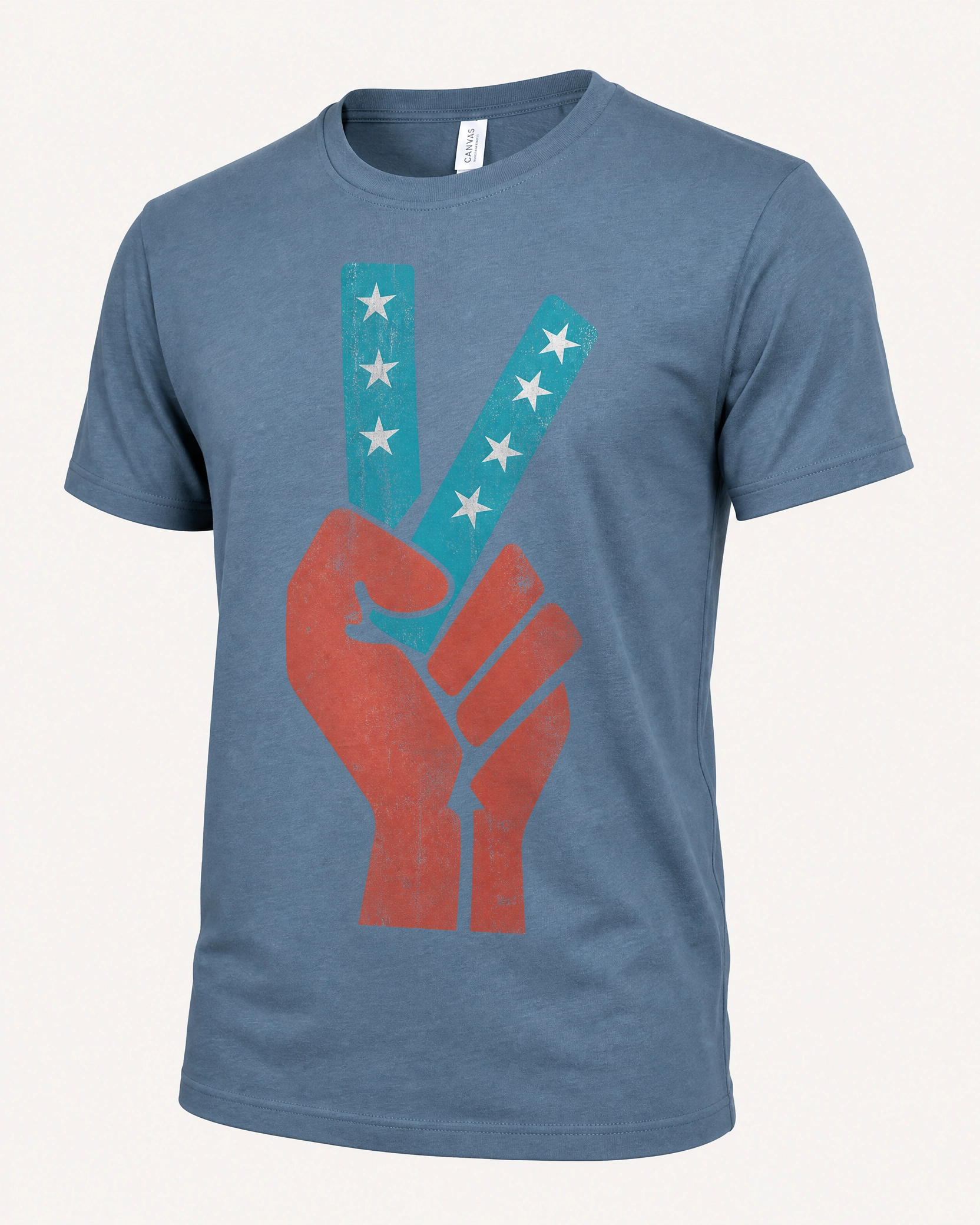 Peace Fist Tee – XL, Indigo Blue