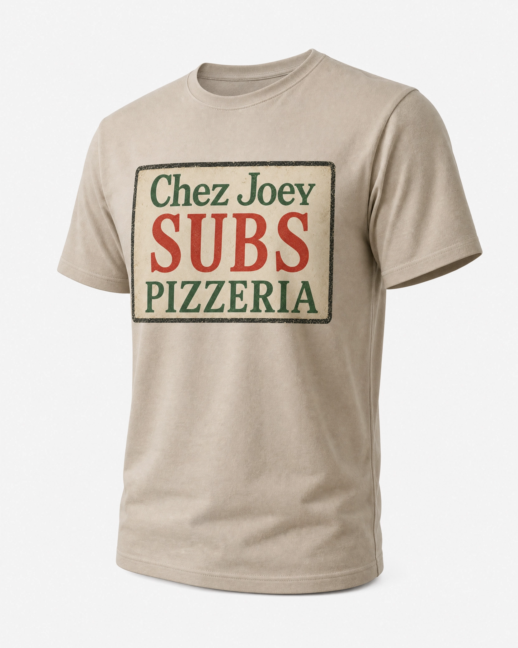 Chez Joey Subs Tee – M, Sand