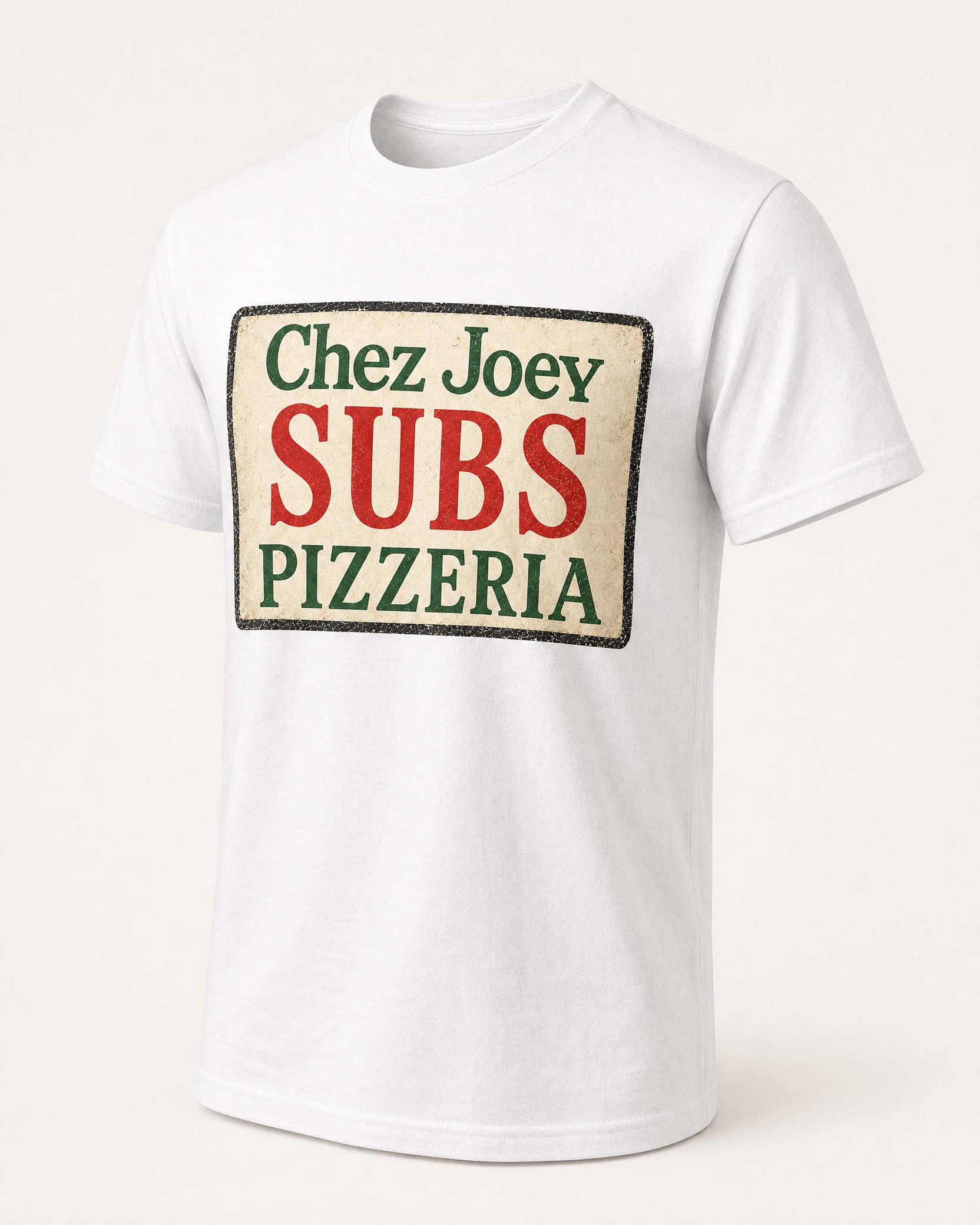 Chez Joey Subs Tee – M, White