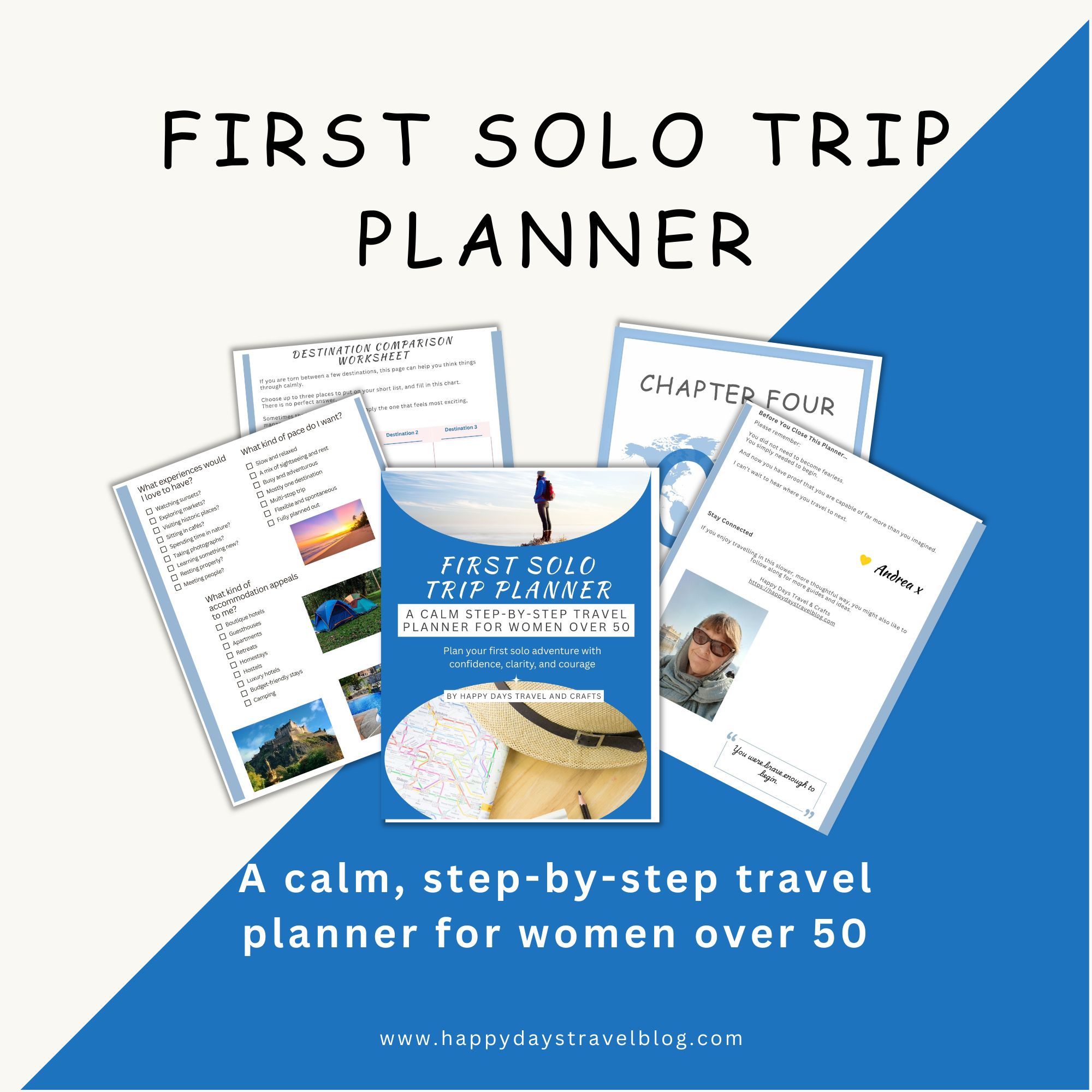 First Solo Trip Planner: A Calm Step-By-Step Travel Planner For Women Over 50 – Image 2