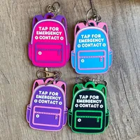 Tap for Emergency Contact Backpack Tag | Kids’ Safety Keychain [NFC] – Image 1