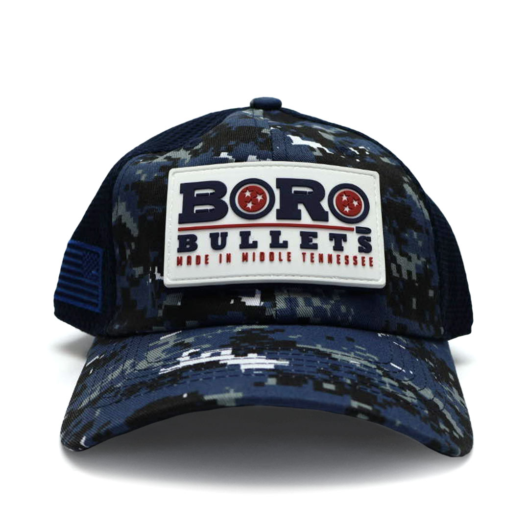 Boro Bullets Patch Hat – Blue Camo