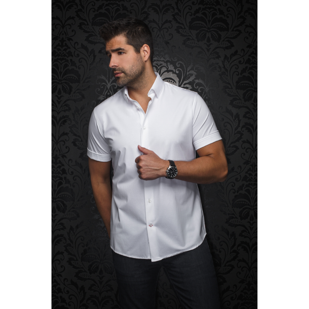 STRETCH SHORT SLEEVES ALEX-SLD, WHITE – Image 1