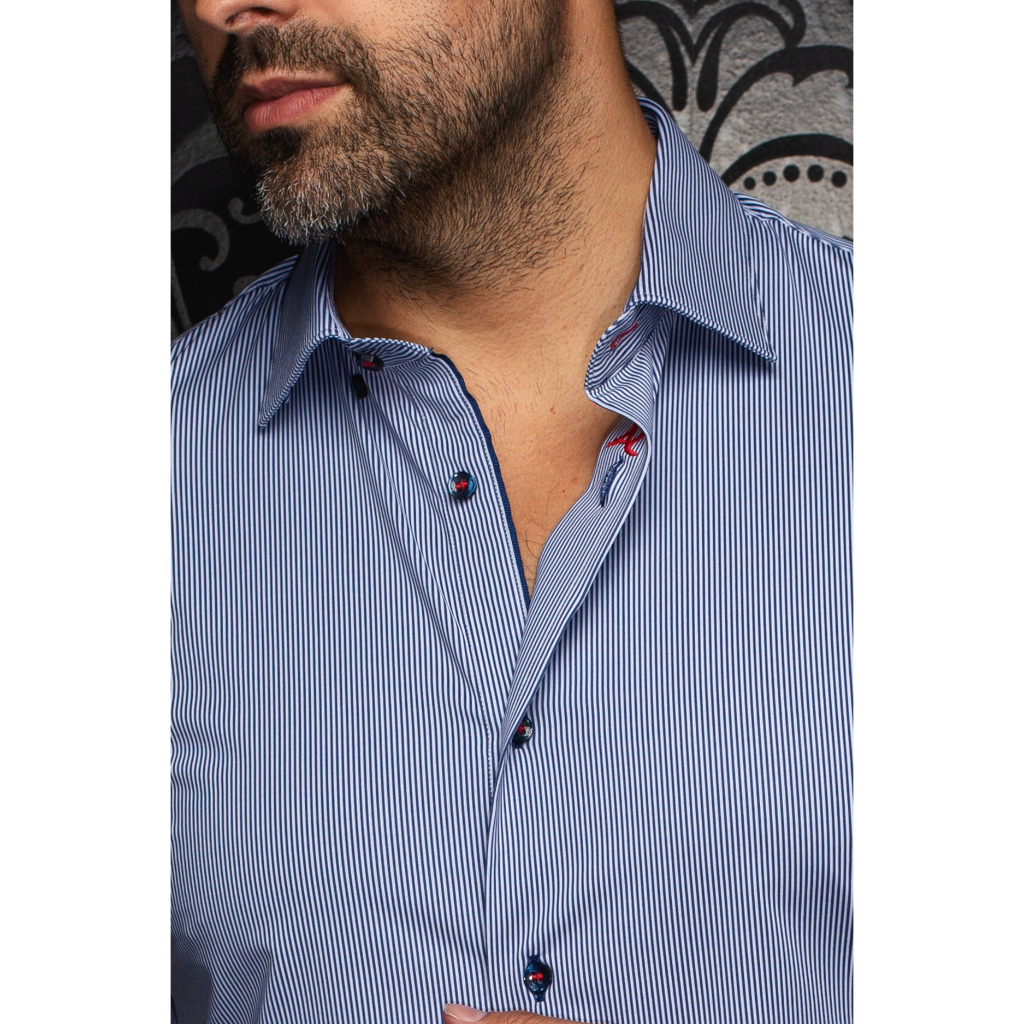 SHORT-SLEEVED PERFORMANCE SHIRT | VOLTA, NAVY – Image 2