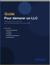 LLC Startup Guide – French Version