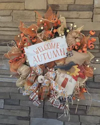 Welcome Autumn Wreath – Image 1