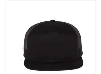 Richardson 168 Seven-Panel Trucker – Black – Image 1
