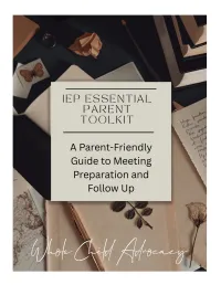 Essential Parent Toolkit - ARDs/IEP Meetings – Image 1