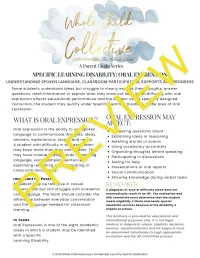 Oral Expression Parent Guide: Understanding Spoken Language, Classroom Participation, Supports, and Progress – Image 1