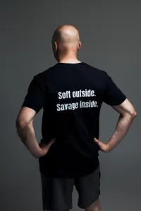 Soft Outside. Savage Inside - Black Tee – Image 1
