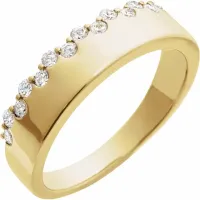 14K Yellow Gold 1/3 CTW Natural Diamond Ring – Image 4