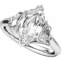 14K White Gold 3 3/4 CTW Lab-Grown Diamond Three-Stone Engagement Ring – Image 5