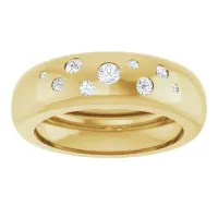 14K Yellow Gold 1/5 CTW Lab-Grown Diamond Ring Size 7 – Image 1