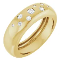 14K Yellow Gold 1/5 CTW Lab-Grown Diamond Ring Size 7 – Image 3