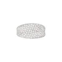 14K White Gold 1 1/5 CTW Natural Diamond Pavé-Style Ring – Image 5