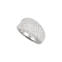 14K White Gold 1 1/5 CTW Natural Diamond Pavé-Style Ring – Image 1