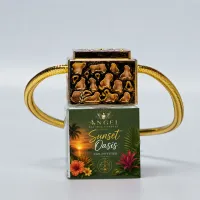 Car Diffuser Top Gold | Luxury Tropical Car Air Freshener – Sunset Oasis