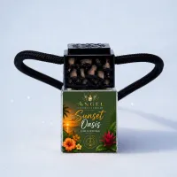 Car Diffuser Top Black | Luxury Tropical Car Air Freshener – Sunset Oasis