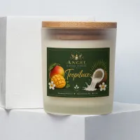 Tropiluxe Natural Coconut Wax Candle 8 Oz | Tropical Luxury Scented Candle – Image 2