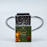 Car Diffuser Top Silver | Luxury Tropical Car Air Freshener – Sunset Oasis