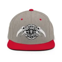 BOG Snapback Hat – Heather Grey/ Red
