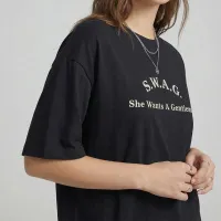 S.W.A.G. Gentleman Women’s Oversized Tee – Image 2