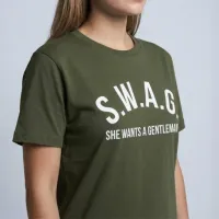 S.W.A.G. Gentleman Women’s T Shirt - Olive – Image 2