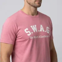 S.W.A.G. Gentleman T Shirt - Baby Pink – Image 3