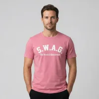S.W.A.G. Gentleman T Shirt - Baby Pink – S