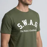 S.W.A.G. Gentleman T Shirt - Olive – Image 2