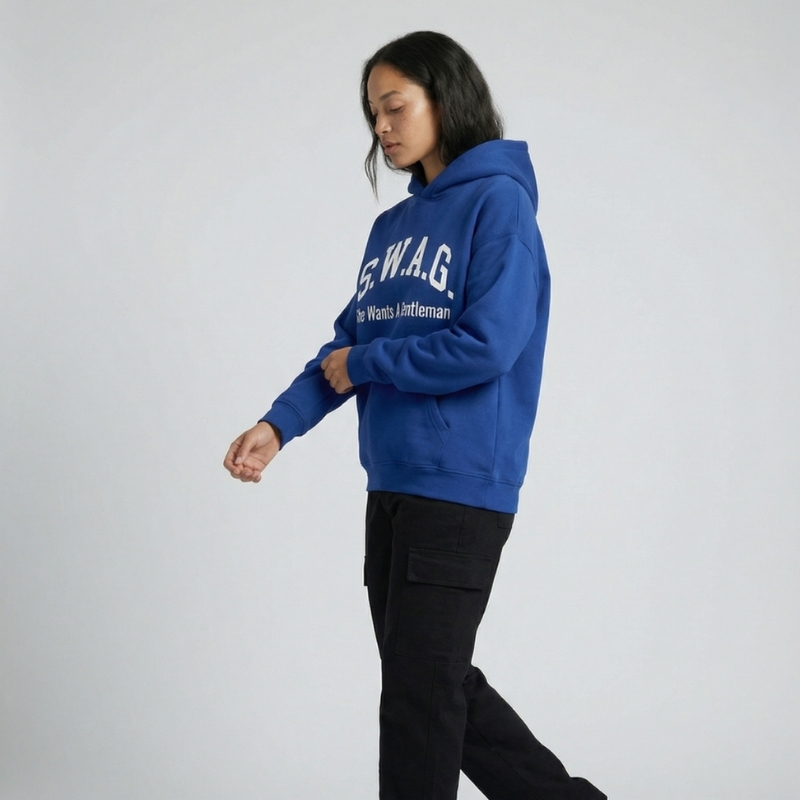 S.W.A.G. Gentleman Women’s Hoodie - Blue – Image 2