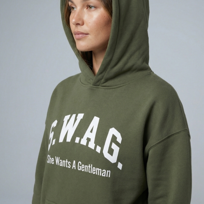 S.W.A.G. Gentleman Women’s Hoodie - Olive – Image 2