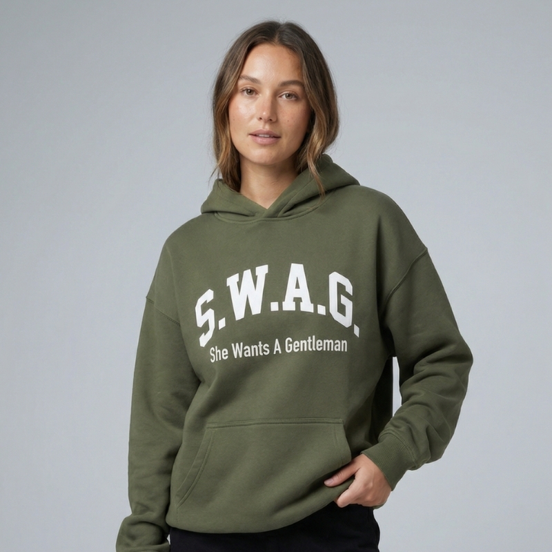 S.W.A.G. Gentleman Women’s Hoodie - Olive – S