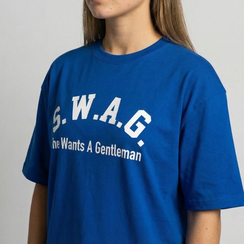 S.W.A.G. Gentleman Women’s Oversized Tee - Blue – Image 2