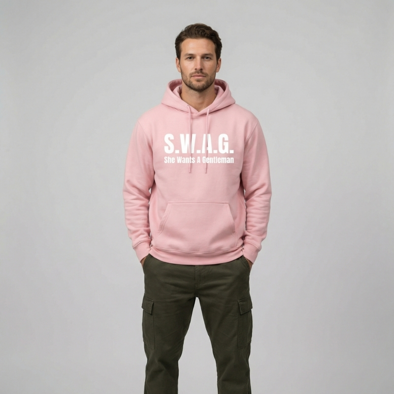 S.W.A.G. Gentleman Hoodie - Baby Pink – Image 3