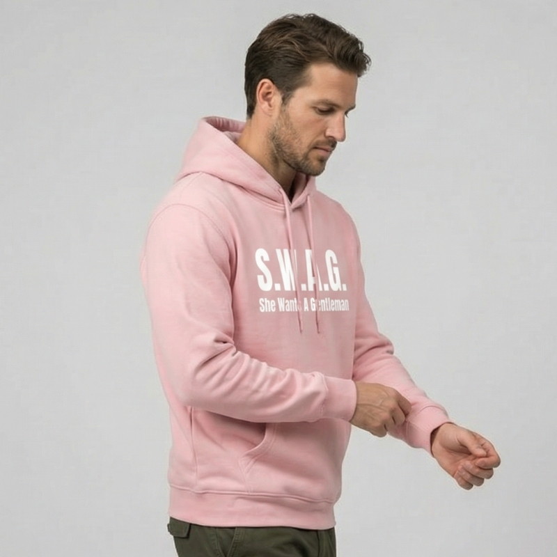 S.W.A.G. Gentleman Hoodie - Baby Pink – Image 2