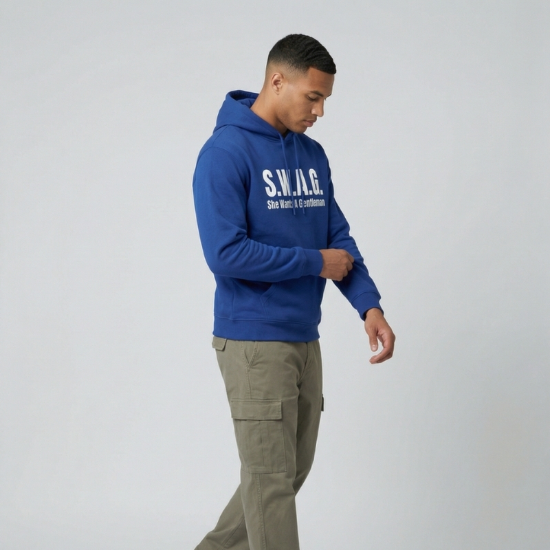 S.W.A.G. Gentleman Hoodie - Blue – Image 3