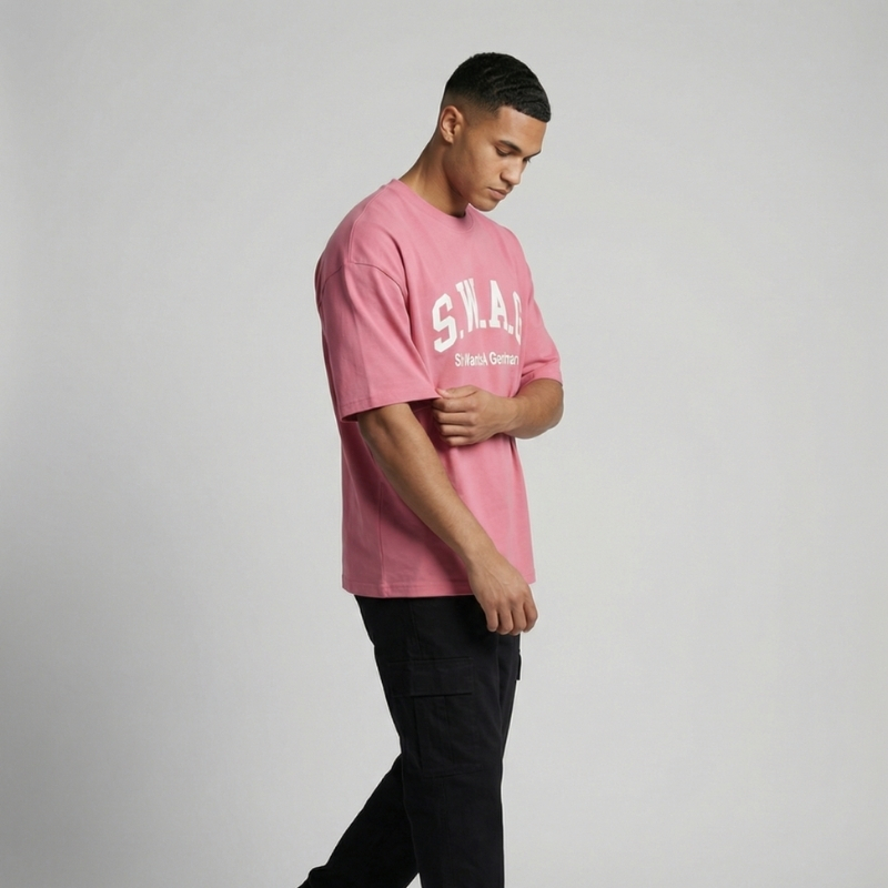 S.W.A.G. Gentleman Oversized Tee - Baby Pink – Image 3