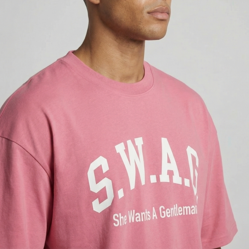 S.W.A.G. Gentleman Oversized Tee - Baby Pink – Image 2