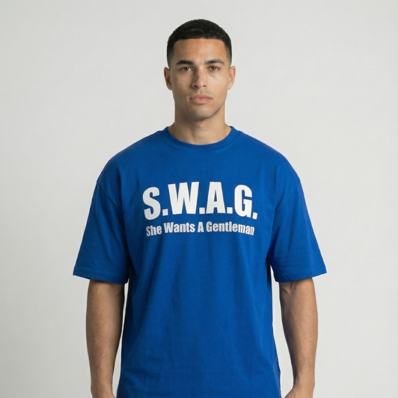 S.W.A.G. Gentleman Oversized Tee - Blue – XL