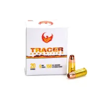 9MM LUGER Specialty Rounds Pack – Phoenix Rising 9mm Tracer 158gr Subsonic – 20 Round Box