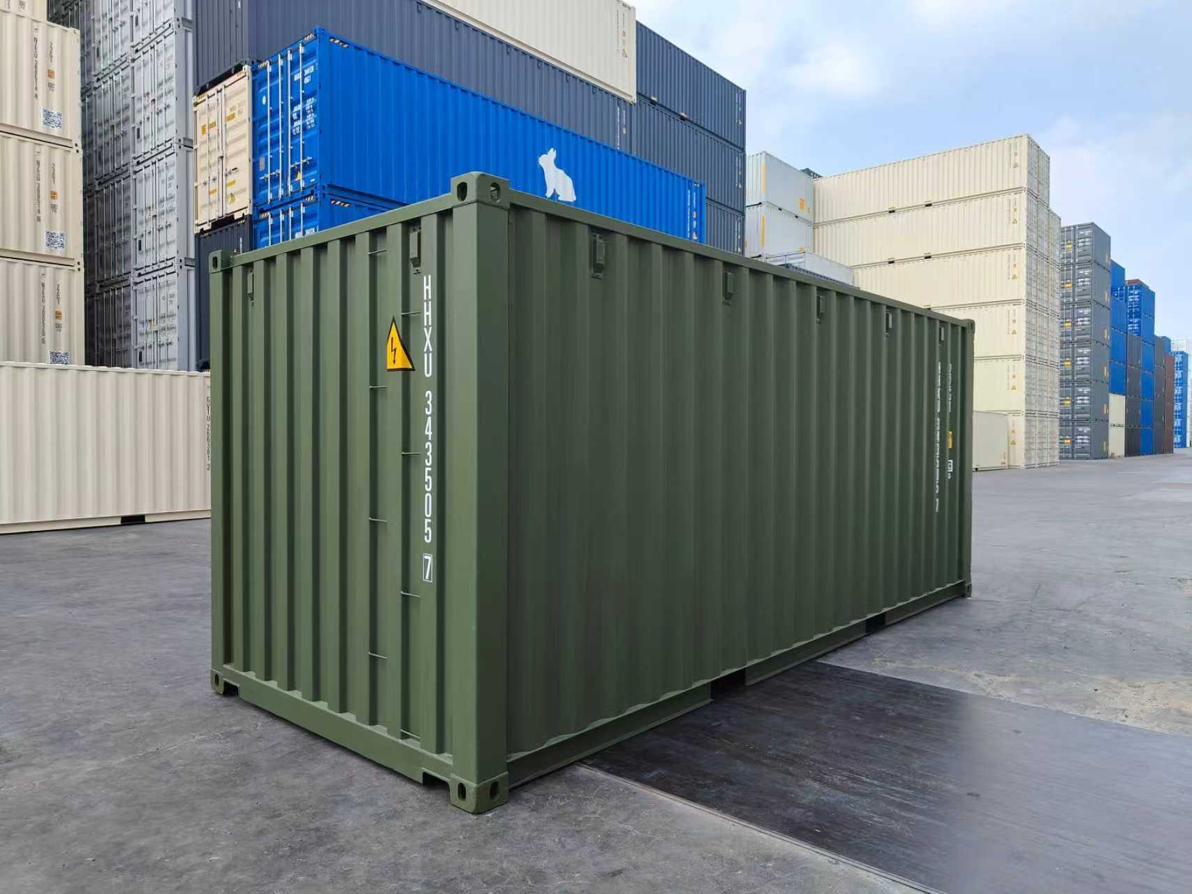 20 ft Standard - Halifax – Olive Green | RAL 6003, Full Open Side