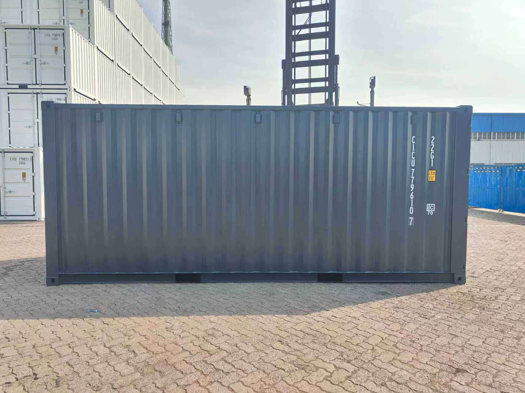 20 ft Standard - Halifax – Anthracite Grey | RAL 7016, Open Side 2-Door
