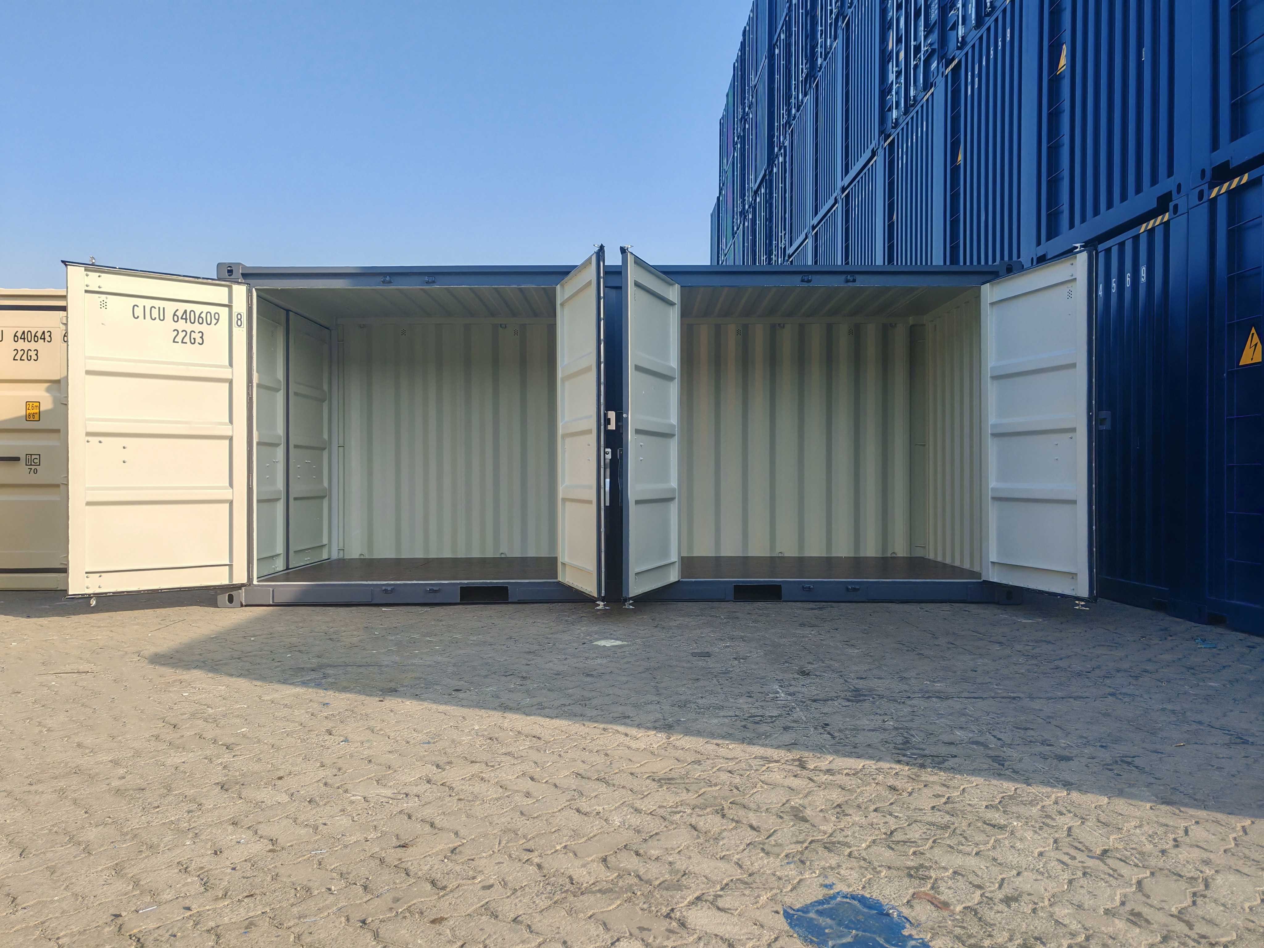 20 ft Standard - Halifax – Slate | RAL 7015, Open Side 2-Door
